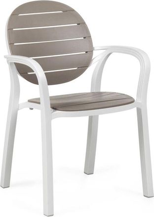 Nardi Poltrona Nardi Palma arredamento da giardino, per bar e ristorante in polipropilene fiber-glass -TortoraBianco / Confezione da 6 Pezzi