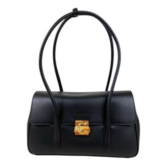 Coccinelle Shoulder Bags, female, Black, Size: ONE SIZE C-Me Lock Bauletto Grande