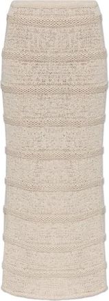 Sams&oslash;e & Sams&oslash;e Sanettie Rok - Dames - Maxi Rokken - Beige - S - Katoen - Rokken