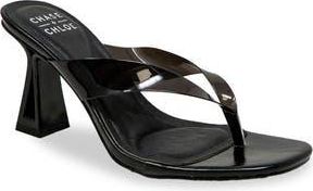 Chase + Chloe by Intouch Footwear Translucent Strap Block Heel Sandal in Black at Nordstrom Rack, Size 5.5