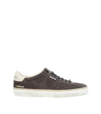 Golden Goose Brown Distressed Super-Star Sneakers