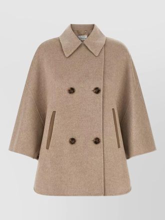 Max Mara cashmere double breasted cape coat