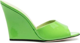 PARIS TEXAS Wedge Sandalen - Dames - Sleehakken - Groen - 39 EU - Leer - Schoenen