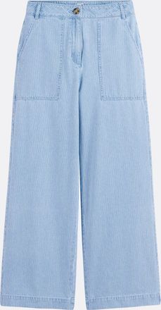 La Redoute Collections Broek met wijde pijpen in timmermansstijl en strepen