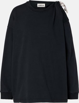 Area T-shirt in jersey di cotone con decorazioni