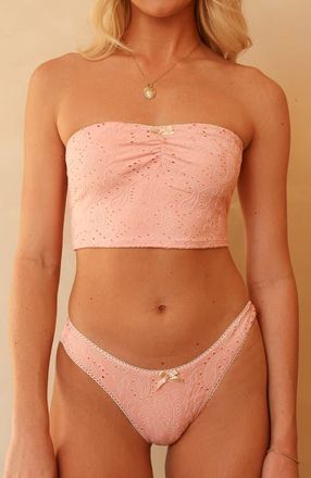 Dippin' Daisy's Swimwear Mary Bandeau Bikini Top in Blossom at Nordstrom, Size X-Large