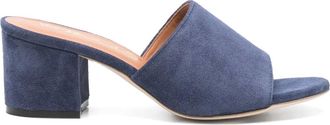 Via Roma 15 Mules in pelle scamosciata 60mm - Blu
