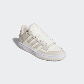 adidas Sneaker ADIDAS SPORTSWEAR RAPID COURT LOW, Damen, Gr. 40,5, beige (alumina, cloud wei&szlig;, ftwr wei&szlig;), Leder, Synthetik, Schuhe Sneaker