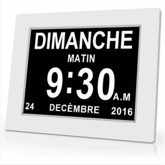 OEM Reloj Digital One Piece De 7 Pulgadas Con Calendario, Fecha Y Hora, Reloj Para Padres Con Alzheimer, Recordatorio De Medicamentos Para Abuelos Y Ni&ntilde;os