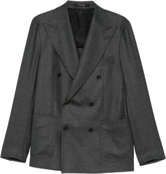 Tagliatore Double-breasted Blazer - Heren - Blazers - Grijs - L - Jassen