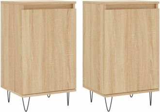 vidaXL Sideboards 2 pcs Sonoma Oak 40x35x70 cm Engineered Wood Vidaxl