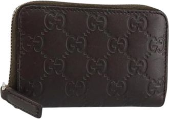 Gucci Pre-owned Wallets, female, Brown, Size: ONE SIZE Pre-owned Leather Wallet