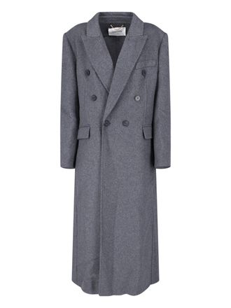 Victoria Beckham Double-Breasted Structured Jacket with Notched Lapel