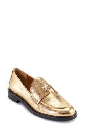 Karl Lagerfeld Rylyn Metallic Loafer in Gold at Nordstrom, Size 5.5