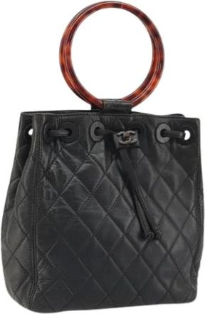 Chanel Pre-owned Bucket Bags, female, Black, Size: ONE SIZE Pre-owned Vintage Bucket Bag