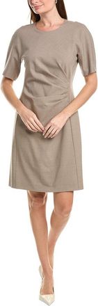 Lafayette 148 New York Pleated Waist Wool-Blend Dress