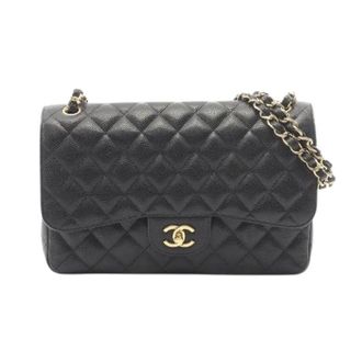 Chanel Pre-owned Classic Caviar Skin Shoulder Bag - Dames - Pre-owned - Zwart - Maat: ONE Size Leer