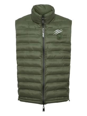 Plein Sport Shanghai bodywarmer met print - Groen