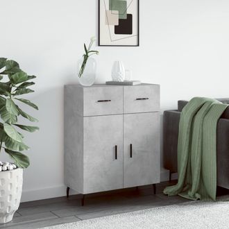 vidaXL Aparador De Madera De Ingenier&iacute;a Gris Hormig&oacute;n 69,5x34x90 Cm Vidaxl