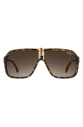 Carrera 64mm Oversize Gradient Navigator Sunglasses in Havana/Brown at Nordstrom