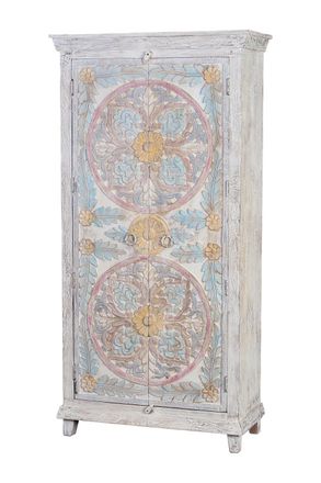 Giner&Colomer Armario madera mango detalles envejecidos tonos pastel