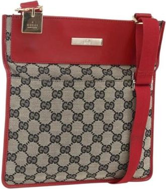 Gucci Pre-owned Cross Body Bags, female, Multicolor, Size: ONE SIZE Pre-owned Canvas Cross Body Bag