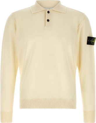 Stone Island Off White Full Sleeves Polo