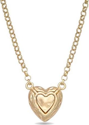 Eye Candy Los Angeles Stefanie Heart Charm Pendant Necklace in Gold at Nordstrom Rack