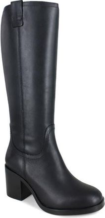 Zigi Soho Casper Knee High Block Heel Boot in Black Leather at Nordstrom, Size 10