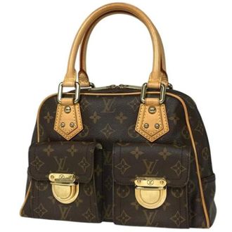 Louis Vuitton Vintage, unisex, Bruin, ONE Size, Pre-owned Manhattan PM Handtas