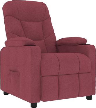 vidaXL Sill&oacute;n De Masaje De Tela Rojo Tinto Vidaxl