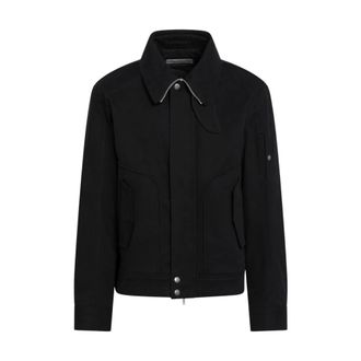 Dries Van Noten Vince Jacket - Heren - Bomber jackets - Zwart - XL - Wol - Jassen