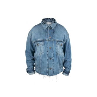 Balenciaga Dames, Jassen, Blauw, Maat: XS Denim