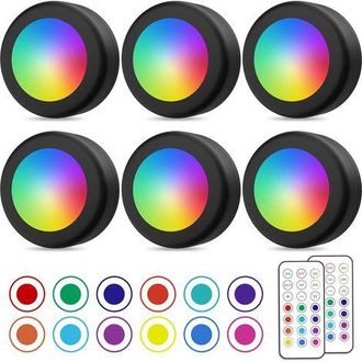 OEM Faretti Led Wireless, Luci Colorate Per Armadi Con Telecomando, Illuminazione Sottopensile Da Cucina A Batteria, Luce Notturna A Led Regolabile, Confe