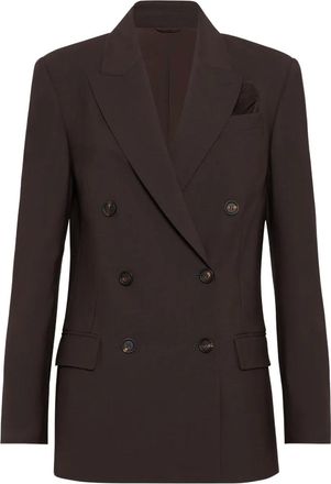 Brunello Cucinelli Blazer doppiopetto sartoriale - Marrone