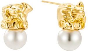 Untamed Petals Gossamer Pearl Drop Earrings in Gold at Nordstrom