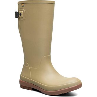 Bogs Amanda II Tall Waterproof Adjustable Calf Rain Boot in Rustic Green at Nordstrom, Size 11
