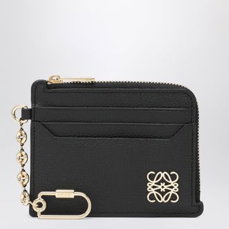 Loewe Black/Gold Anagram card holder with chain