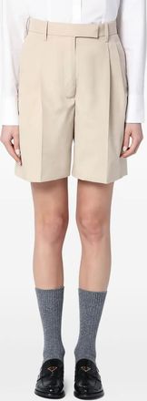 Thom Browne Shorts a vita alta - Toni neutri