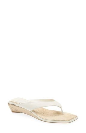 Rag & Bone Jo Espadrille Wedge Flip Flop in White at Nordstrom, Size 5.5Us