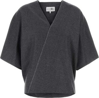 Maison Margiela Womens Dark Grey Wool Top - Size EU 40 (Womens)