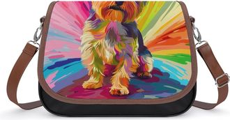 Generic Cute Yorkshire Terrier Crossbody Bags for Women Shoulder Messenger Bag Purse Handbags