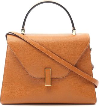 Valextra Medium Iside Leather Handbag Brown