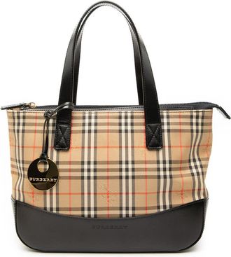 Burberry Pre-owned Burberry Haymarket Check Canvas Tote SR2K6NZUBE1ZX9KJ