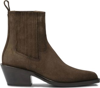 Henderson Baracco Henderson pull-tab heeled boots - women - Calf Leather - 38.5 - Brown