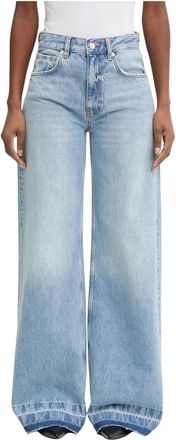 Anine Bing Lewis Wide Jeans - Dames - Loose Fit Jeans - Blauw - W30 - Katoen - Jeans