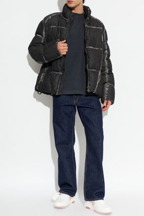 Off-white Straight-leg Jeans, Mens, Navy Blue