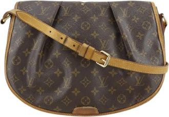 Louis Vuitton Pre-owned Menilmontant Monogram Schoudertas - Dames - Vintage Schoudertas - Bruin - ONE Size - Vintage
