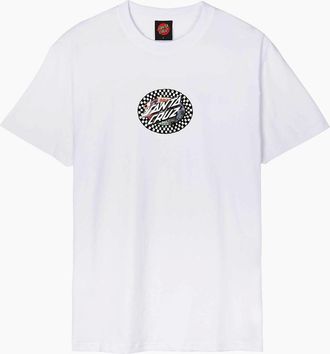 Santa Cruz Mens Santa Cruz Mens Collage Oval Dot Short Sleeve T-Shirt - White - Size: 42