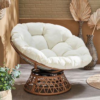 Sweeek Poltrona papasan girevole a 360&deg; in polirotilene